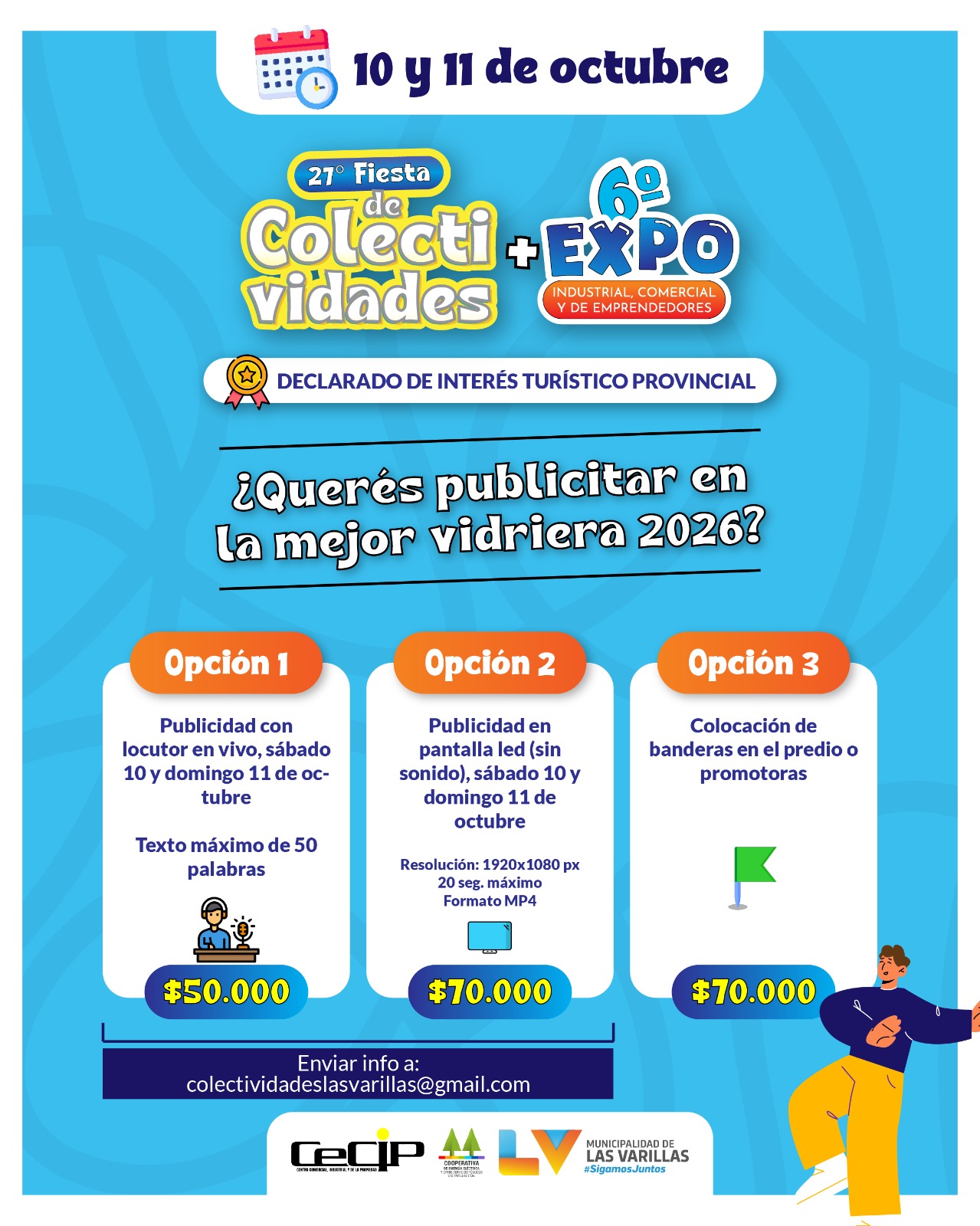 Opciones de publicidad en la Fiesta de Colectividades