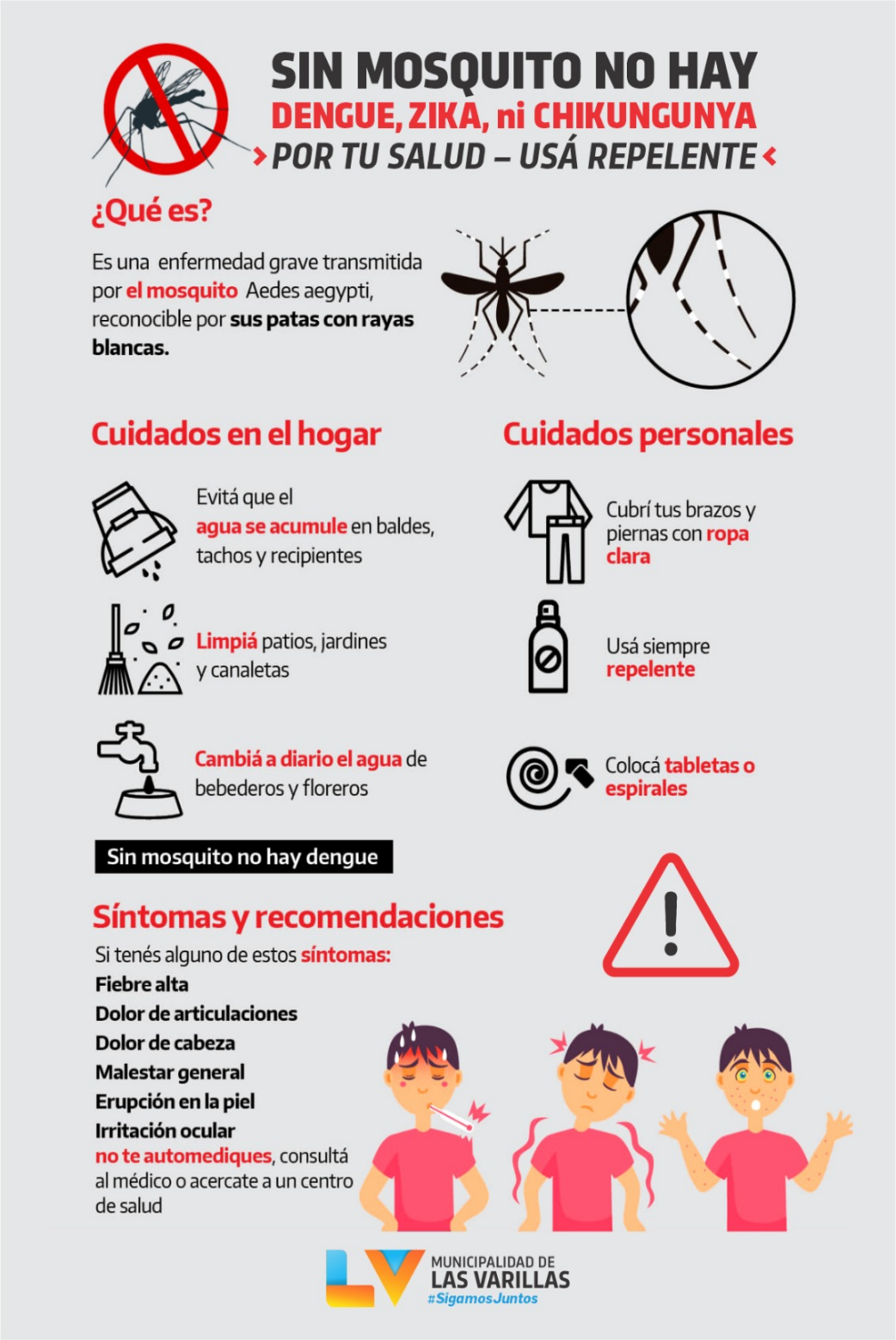 Afiche preventivo sobre dengue